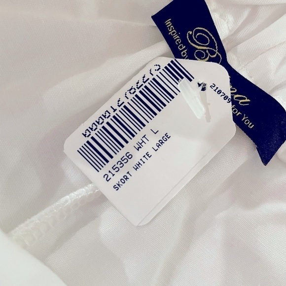 WHITE Skort elastic waist pull up - Picture 8 of 11